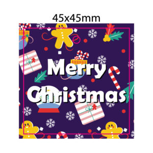 Merry Christmas Square 45x45mm